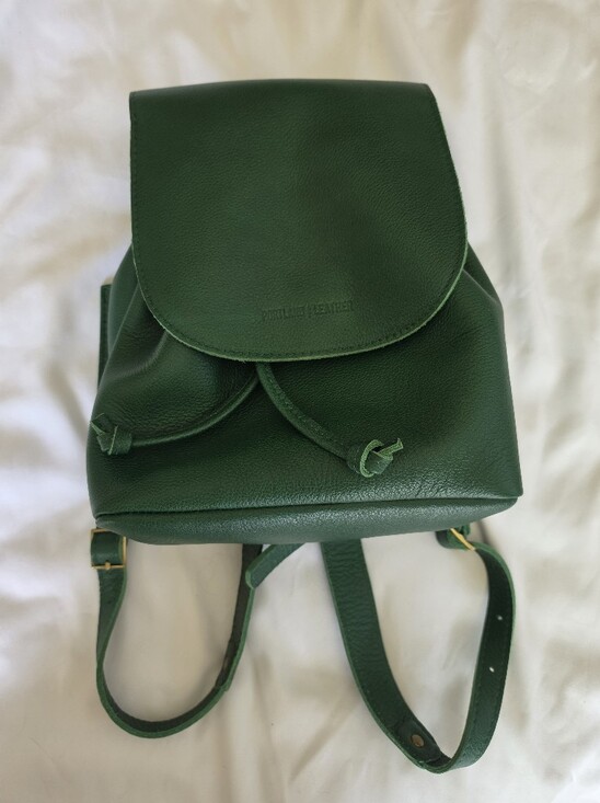 Portland Leather Handbags - Portland Leather Bacalar (Green) Pebbled Bucket Backpack NWOT